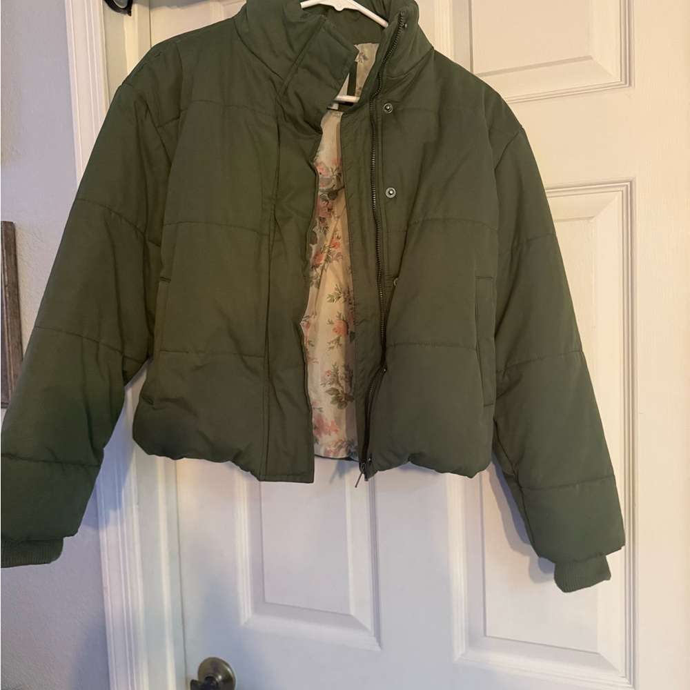 RVCA Forest Green Women's Puffer Jacket